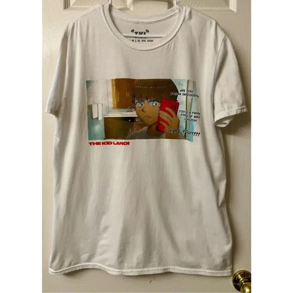 I hate you tee in white