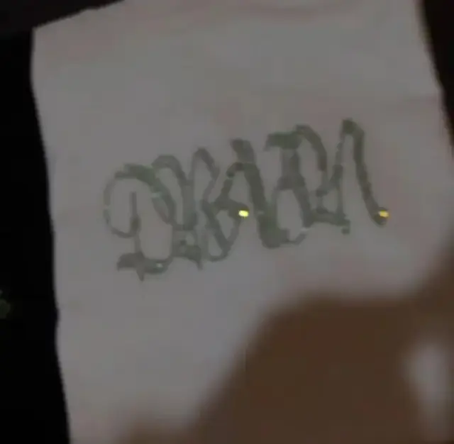 Drain Gang Drain Rhinestone Tee (White) detail image 3