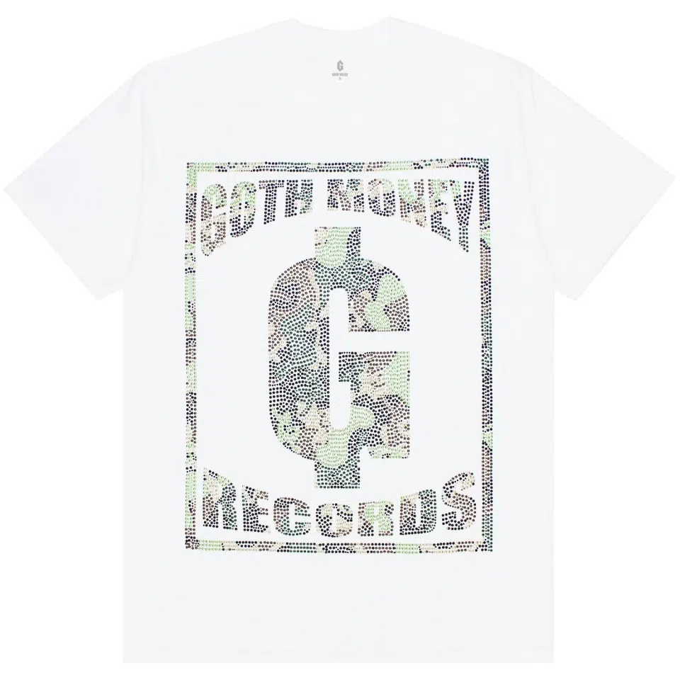 Goth Money Records Camo Studded Logo Tee detail image 3
