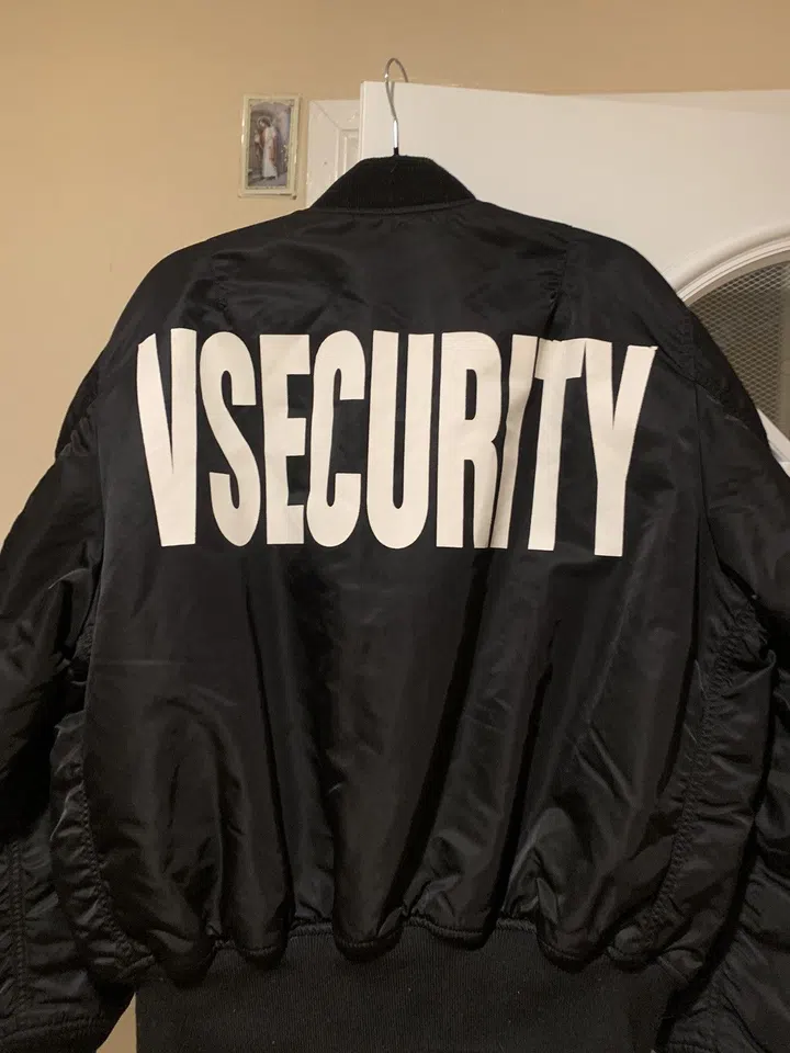 Playboi Carti VSECURITY Bomber Jacket (Black) detail image 2
