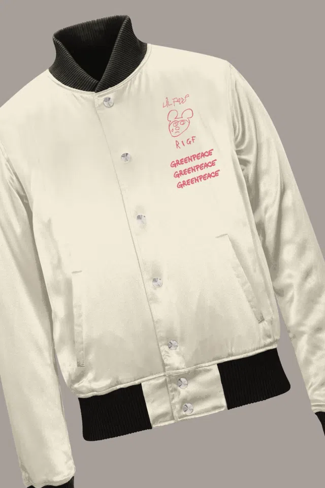 Lil Peep High School Bomber (Sand) detail image 3
