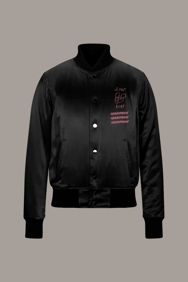 Lil Peep High School Bomber (Black Satin) primary image