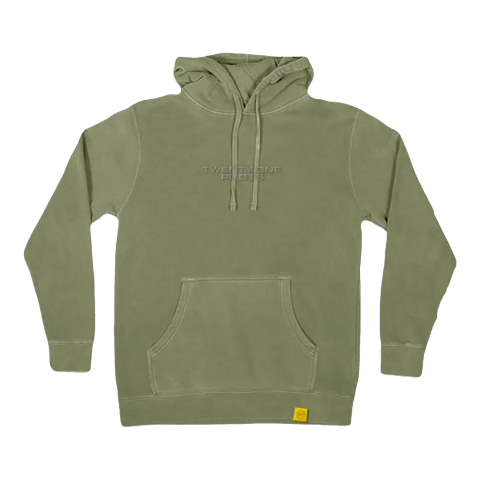 Twenty One Pilots EMBROIDERED LOGO HOODIE (GREEN)