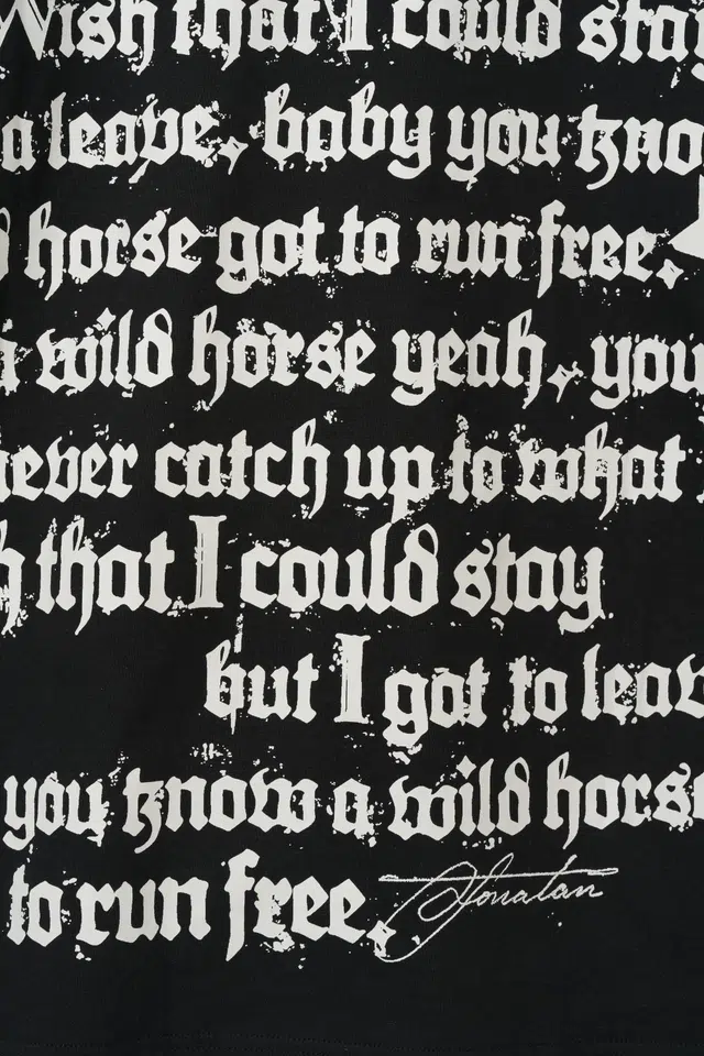 Yung Lean Horses Lyric Long Sleeve detail image 3
