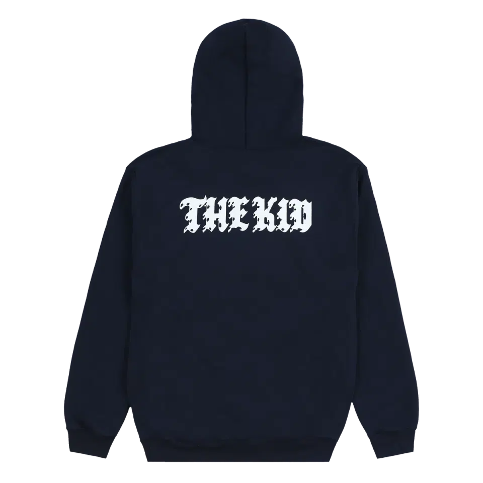 The Kid LAROI TKL Flower Face Navy Hoodie detail image 2