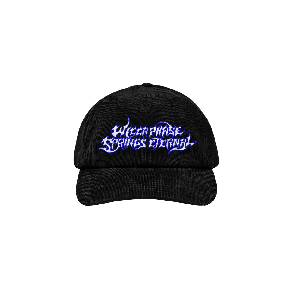 Embroidered Corduroy Logo Hat (Black/Blue/White)