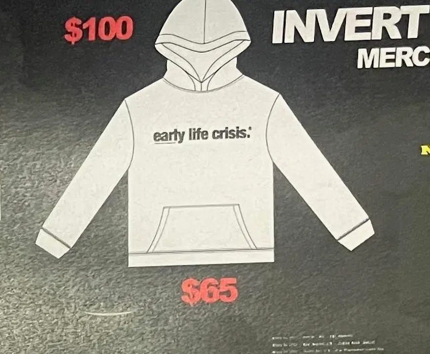 Early Life Crisis Logo Hoodie (Grey)