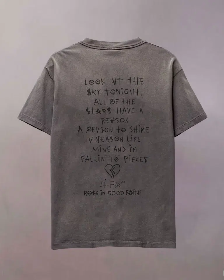 Lil Peep Gimme Time Slub Tee (Vintage Pigment Black) detail image 4