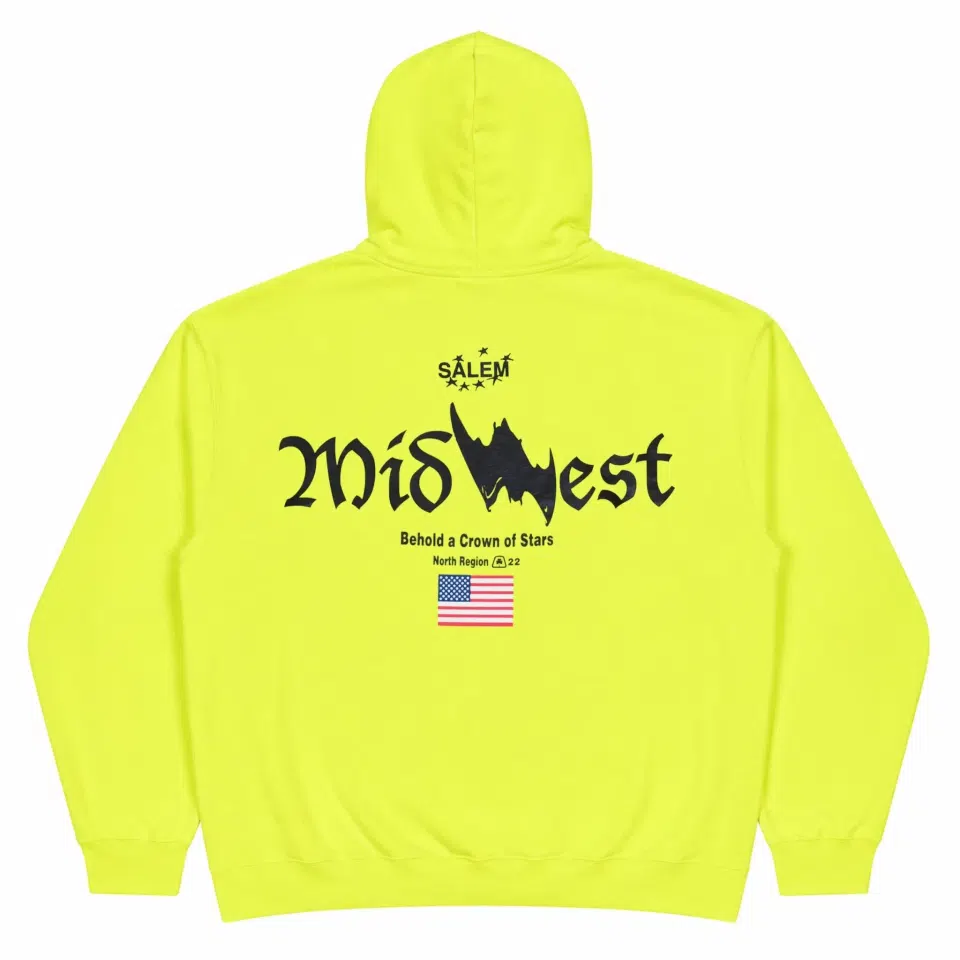 SALEM BATWING HOODIE SAFETY GREEN detail image 2