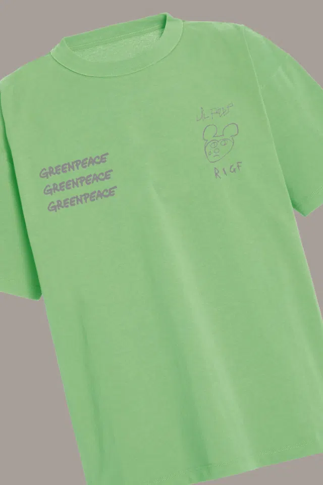 Lil Peep Heavy Brightside Tee (Neon Green) detail image 3