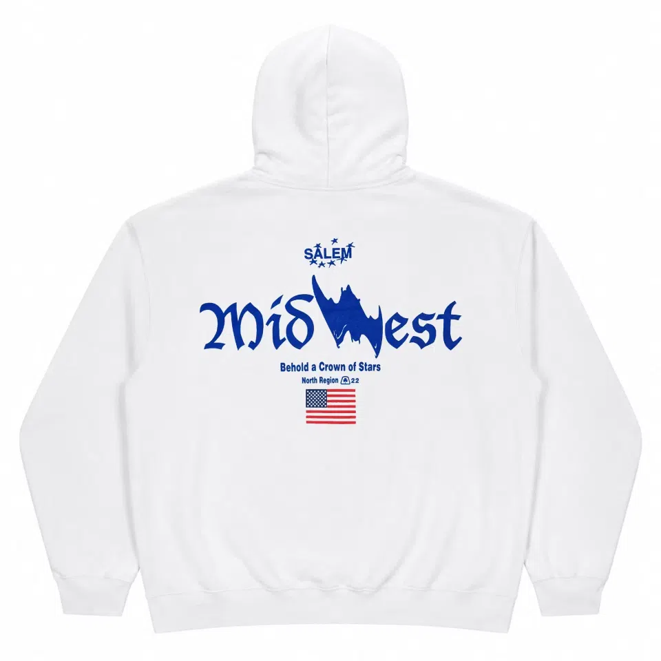 SALEM BATWING HOODIE WHITE detail image 2