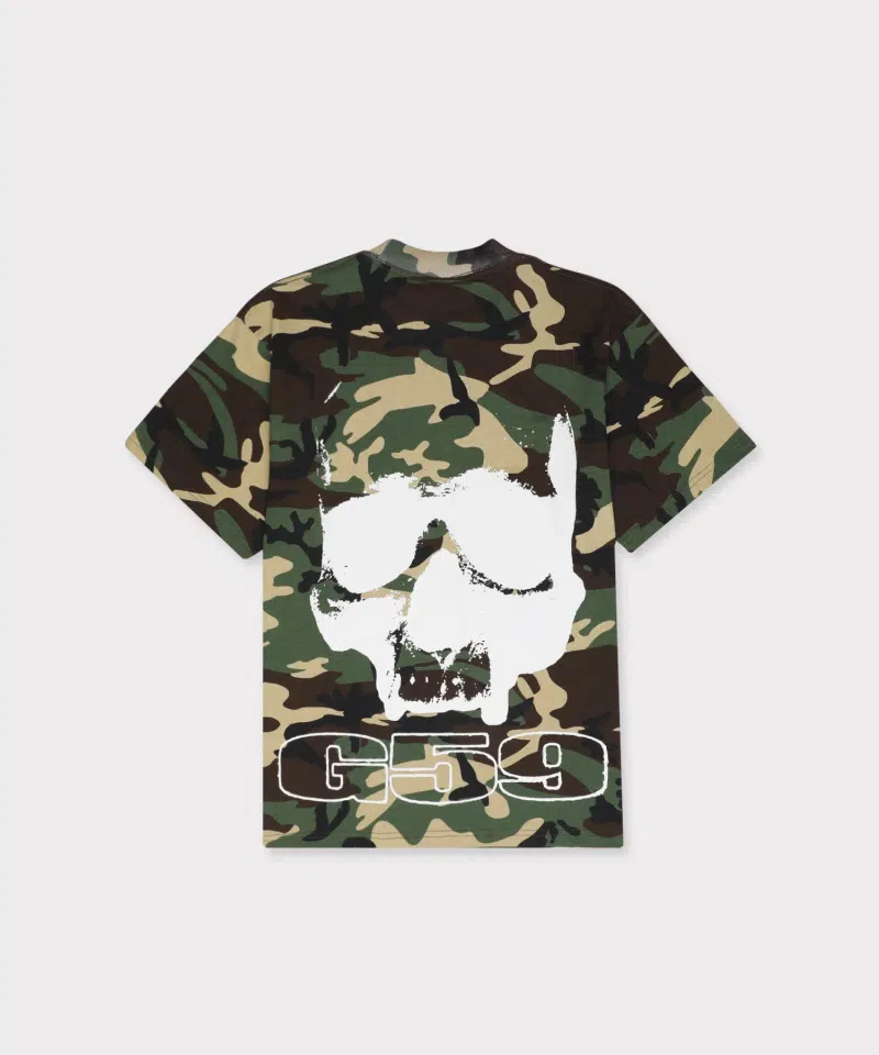 G59 Records G59 Logo Tee (Woodland Camo) detail image 2