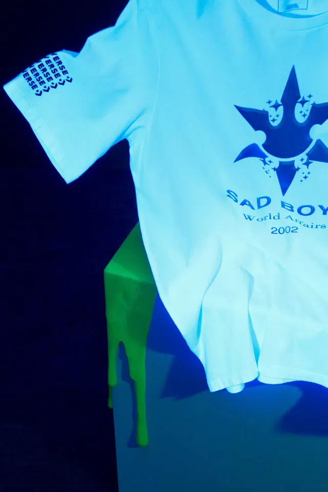 Sad Boys Converse Toxic T-Shirt (White) detail image 3