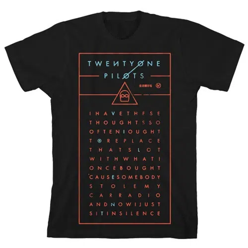 Twenty One Pilots Eye Chart T-Shirt