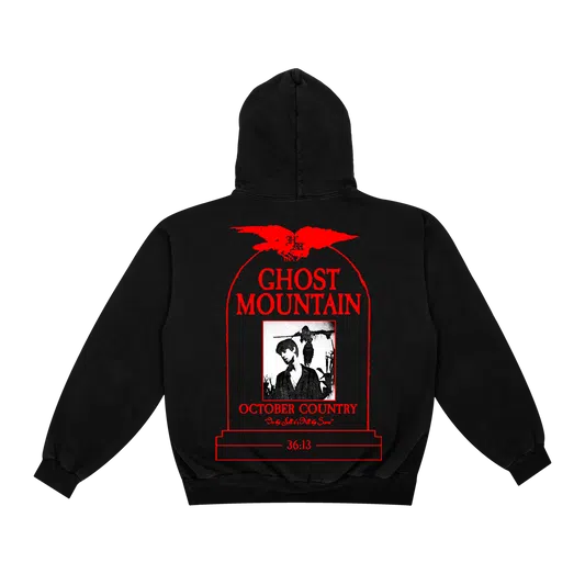 Ghost Mountain Seal Hoodie (Black / Red) detail image 2