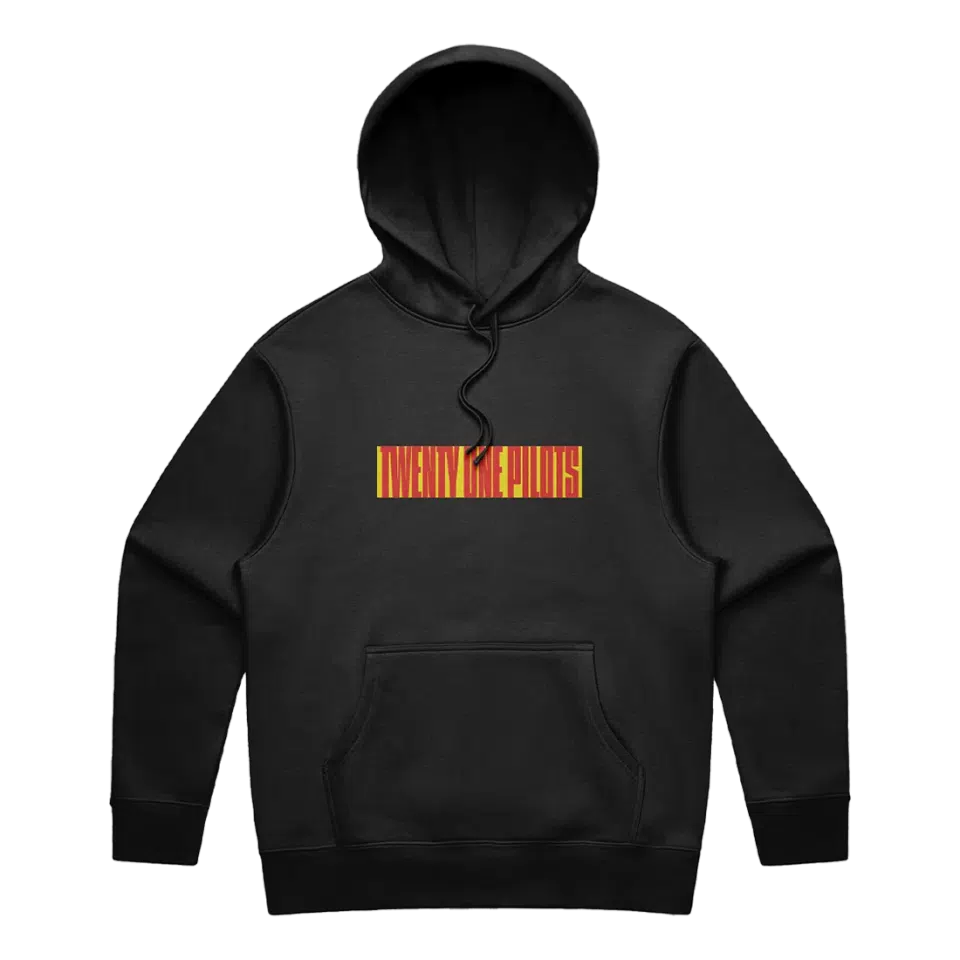 Twenty One Pilots BLOCK WORDMARK BLACK HOODIE