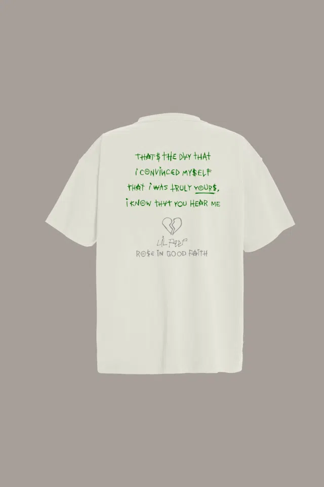 Lil Peep Heavy Brightside Tee (Off-White) detail image 2