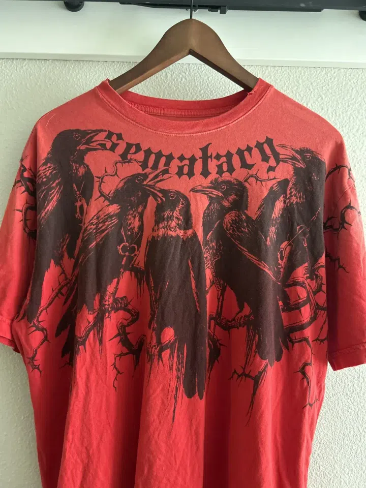 Affliction Sematary Crows Tee (Red) detail image 3