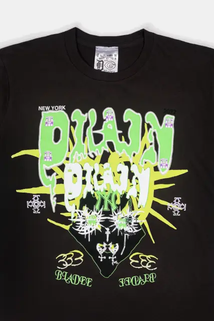 Drain Gang Face Shield NYC Tee (Black) detail image 3