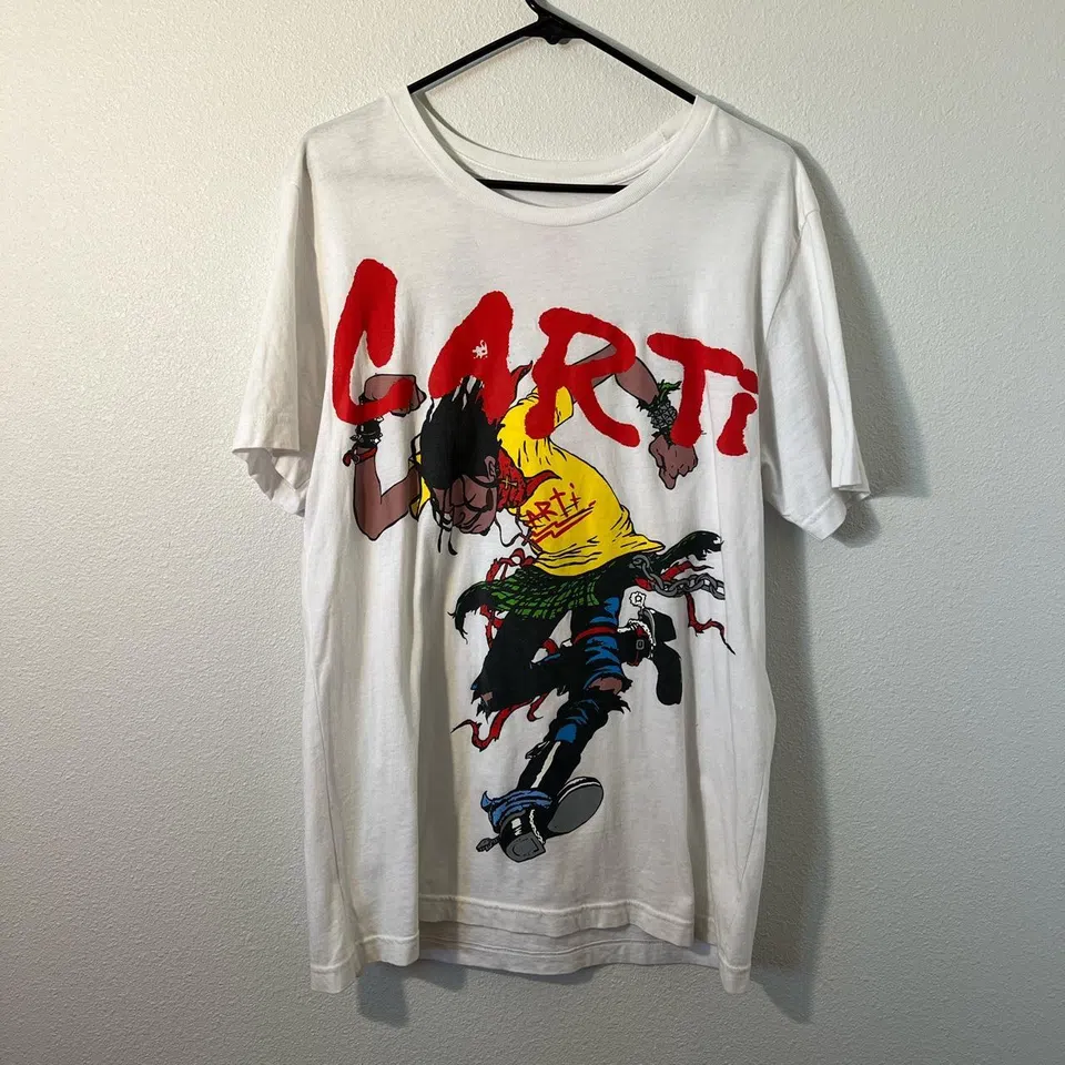 Playboi Carti Self-Titled Tour 2017 Tour Dates T-Shirt (White) detail image 2