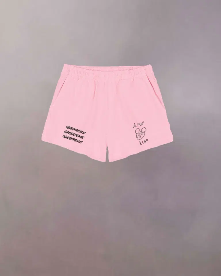 Lil Peep Gimme Time Unisex Shorts (Pink) detail image 3