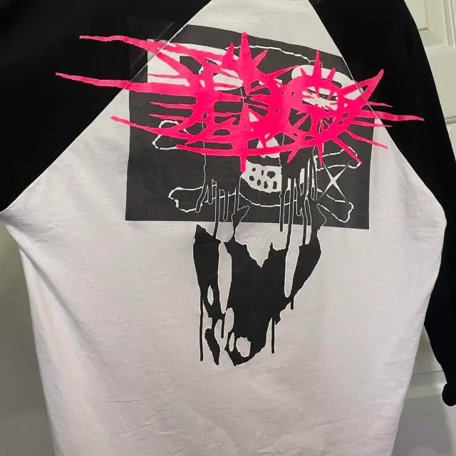 Drain Gang Tour Raglan (White / Black) detail image 4