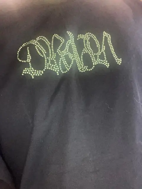 Drain Gang Drain Rhinestone Tee (Black) detail image 4