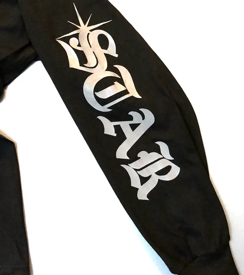Lil Peep 11-1 Reflective Ink Black Hoodie detail image 3