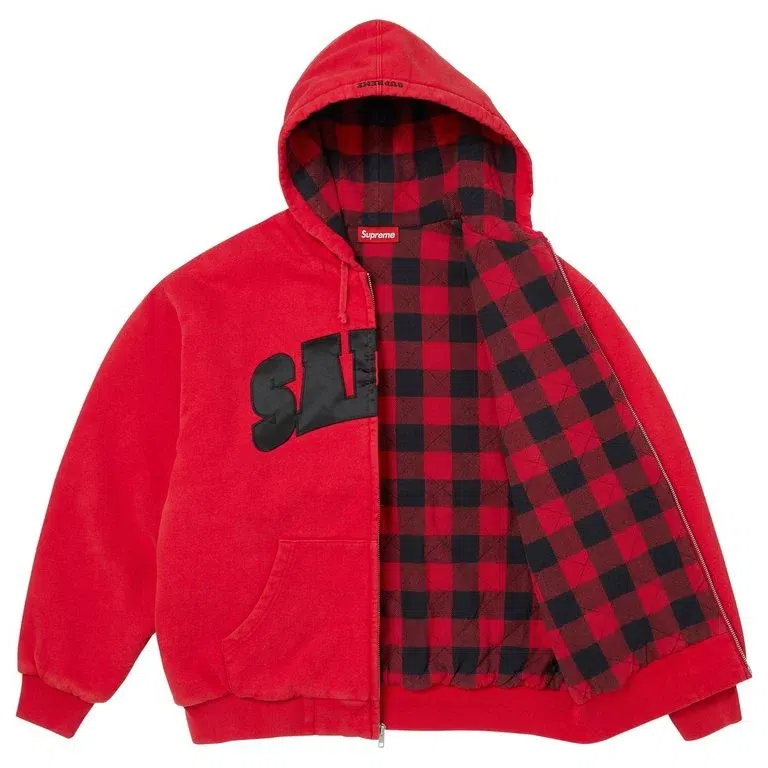 Supreme/SALEM Zip Up Hooded Sweatshirt (Red) detail image 3