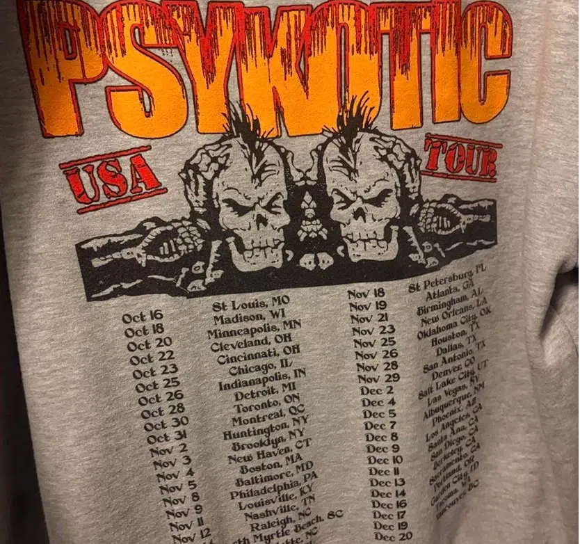 OsamaSon Grey Psykotic USA Tour Hoodie detail image 3