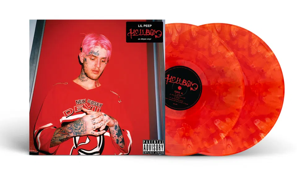 Lil Peep HELLBOY 2LP Red Flames Vinyl detail image 2