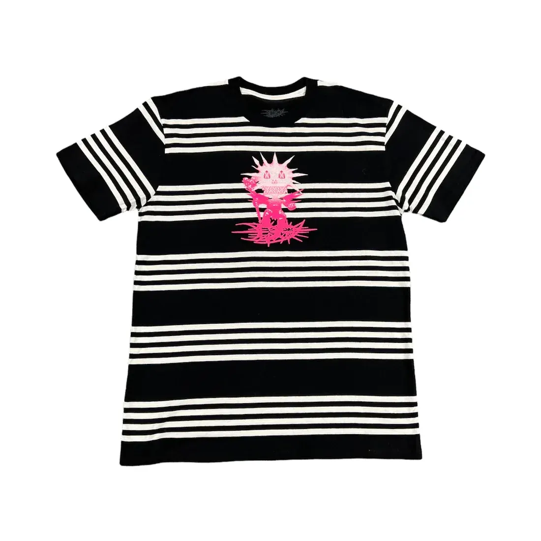 Drain Gang D-9 Striped Tee (Black / White) primary image