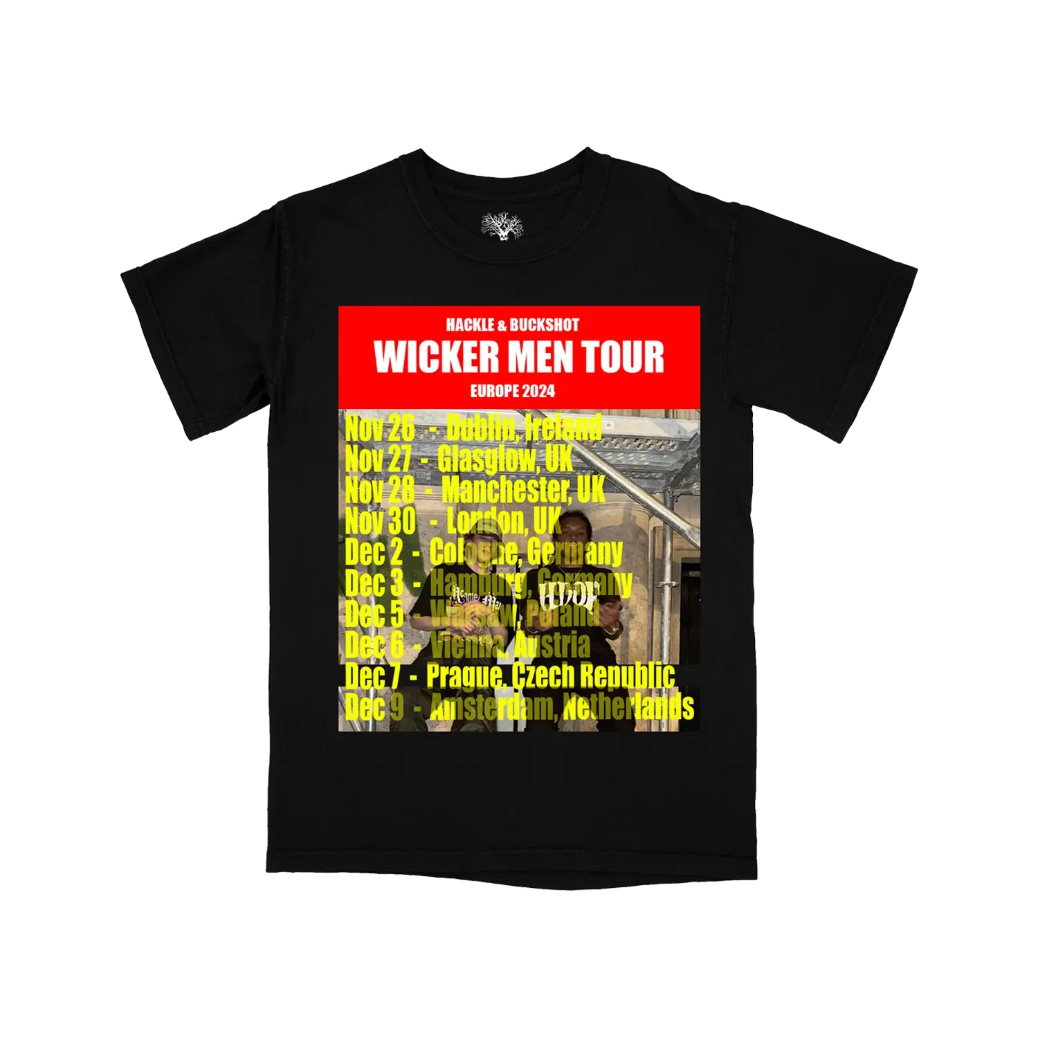Haunted Mound Wickermen Tour Tee (Red / Yellow) primary image
