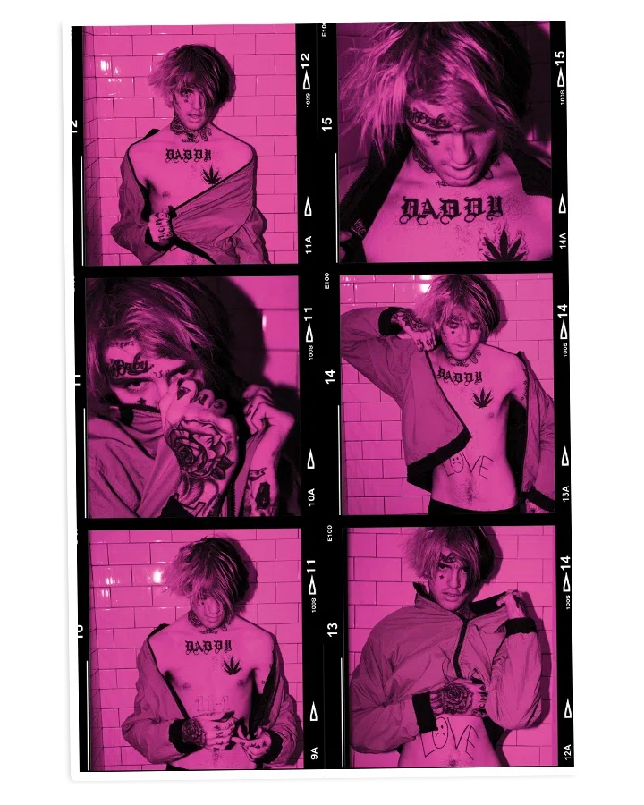 Lil Peep Pink Film Strip Poster