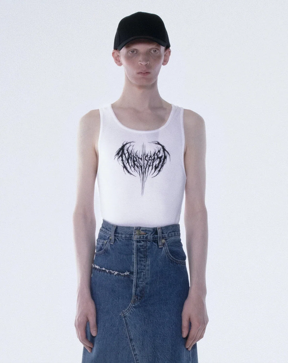 Playboi Carti Narcissist Logo Tank Top — White