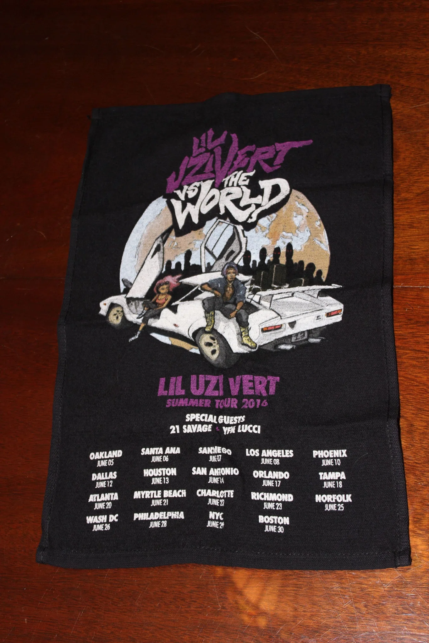 Lil Uzi Vert Summer Tour 2016 Concert Towel — Black