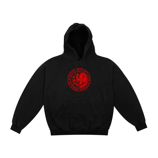 Ghost Mountain Seal Hoodie (Black / Red) primary image