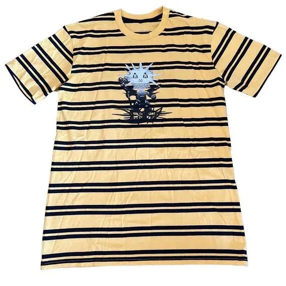 Drain Gang D-9 Striped Tee (Yellow / Black) primary image