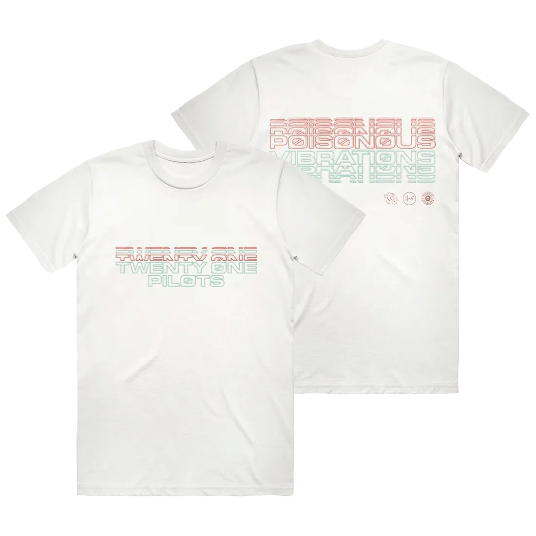 Twenty One Pilots POISONOUS VIBES HOLLOW T-SHIRT (WHITE)