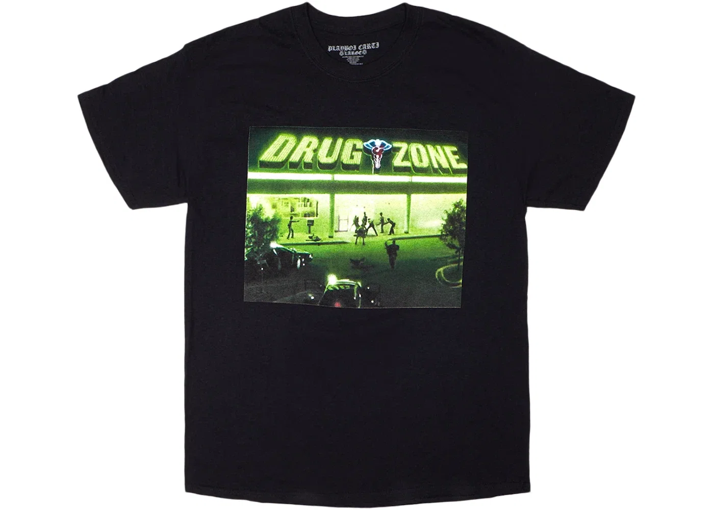 Playboi Carti Neon Tour Drug Zone Tee — Black primary image