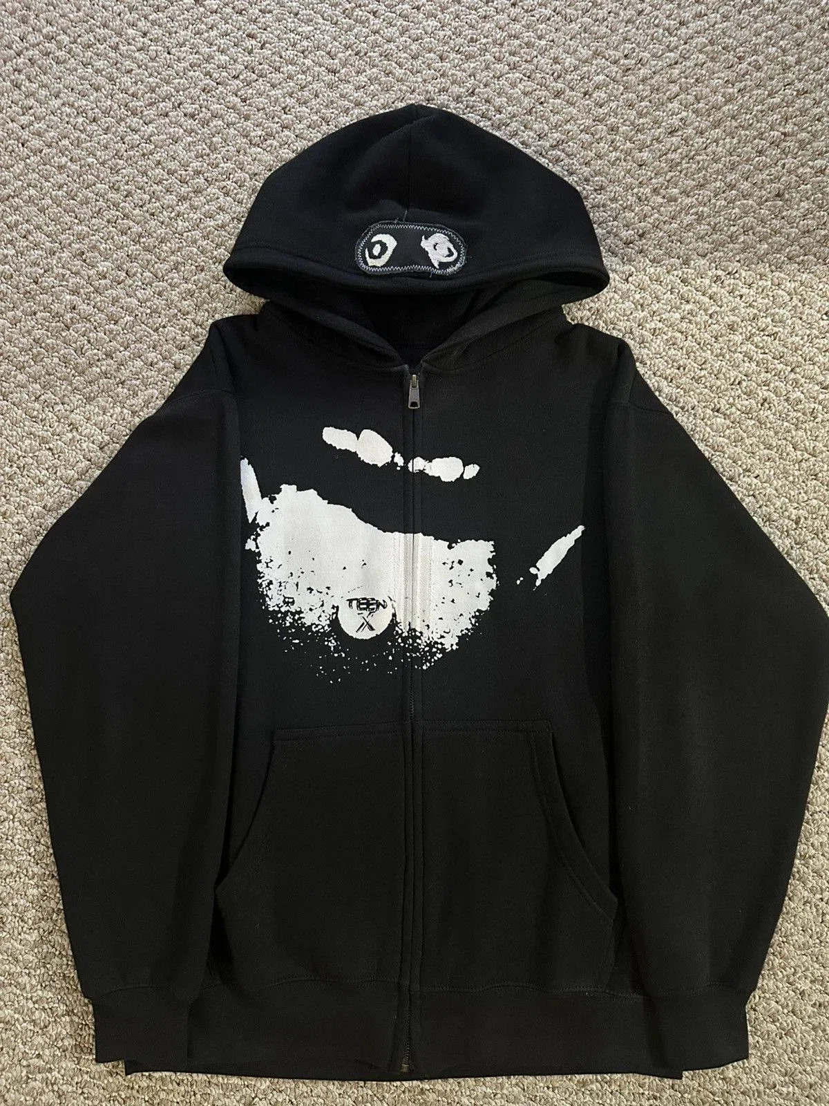 Ken Carson Teen X Zip-Up Hoodie (Black)