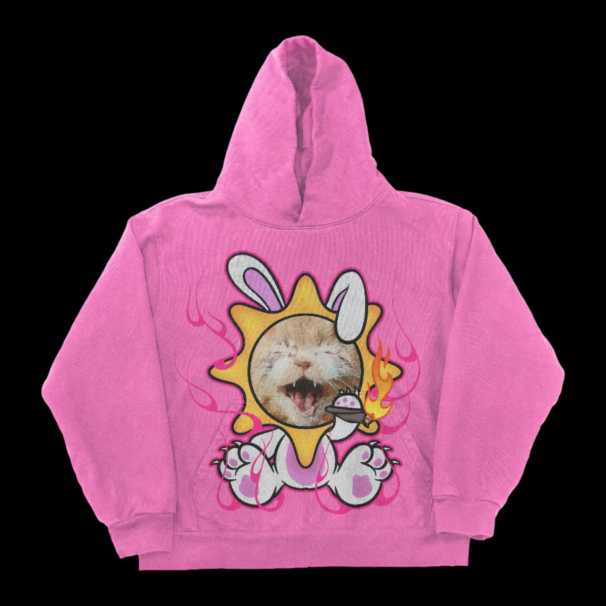 Che Sayso Says Cat Hoodie (Pink) primary image