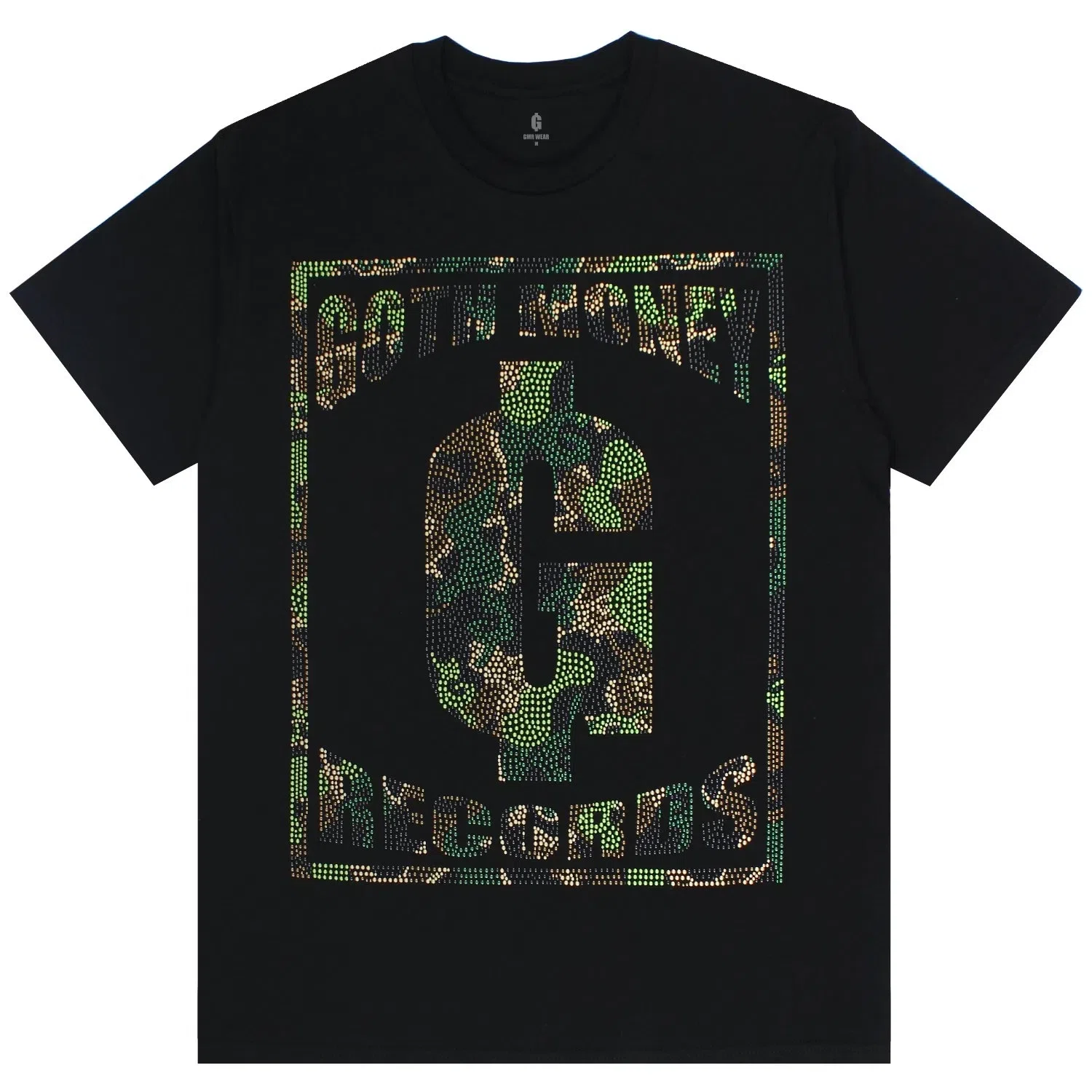 Goth Money Records Camo Studded Logo Tee primary image