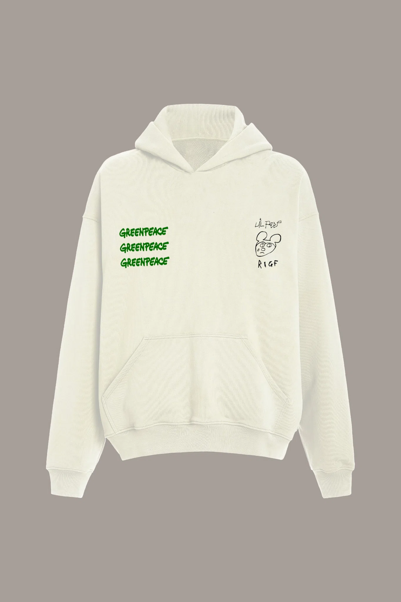 Lil Peep Heavy Live Forever Hoodie (Off-White) primary image