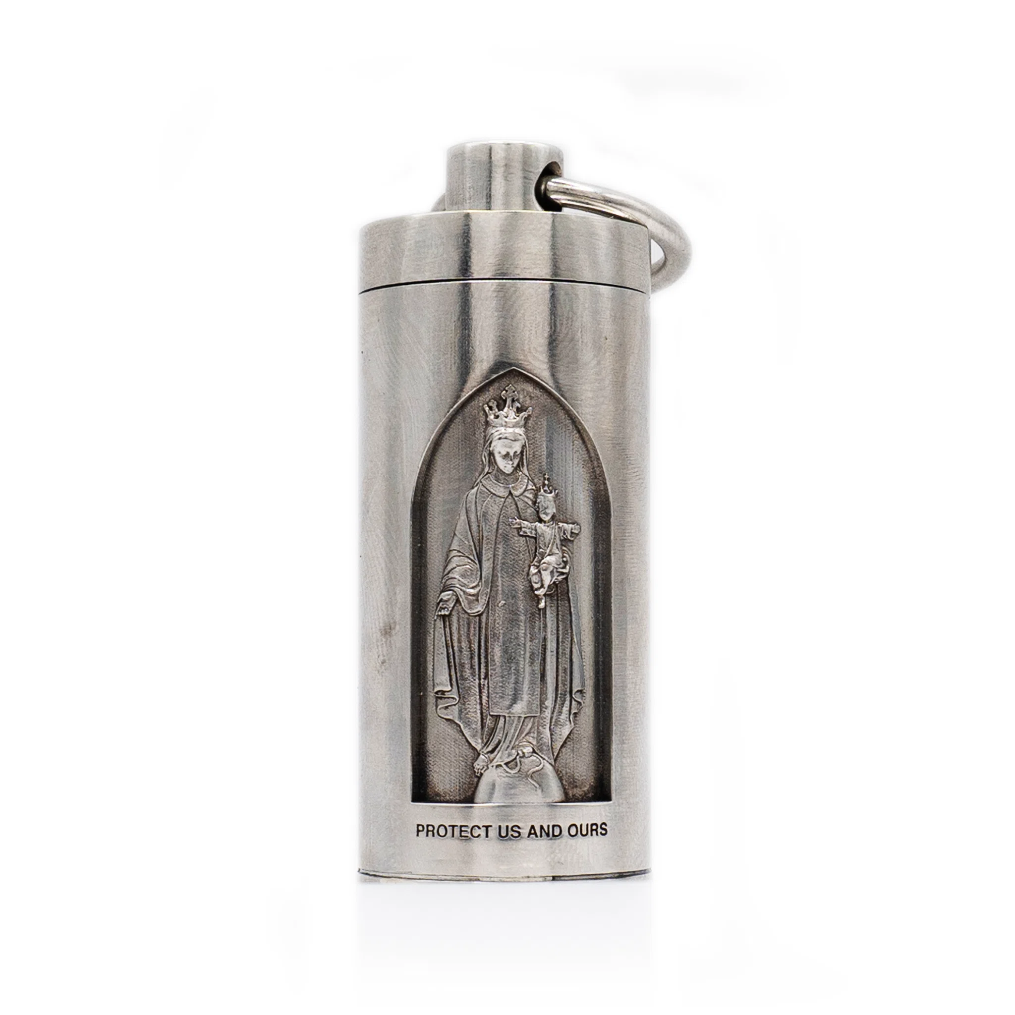 SALEM Pill Case Holder White Brass primary image