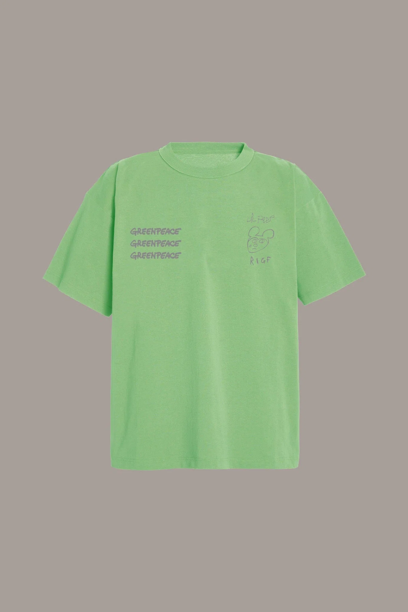 Lil Peep Heavy Brightside Tee (Neon Green) primary image