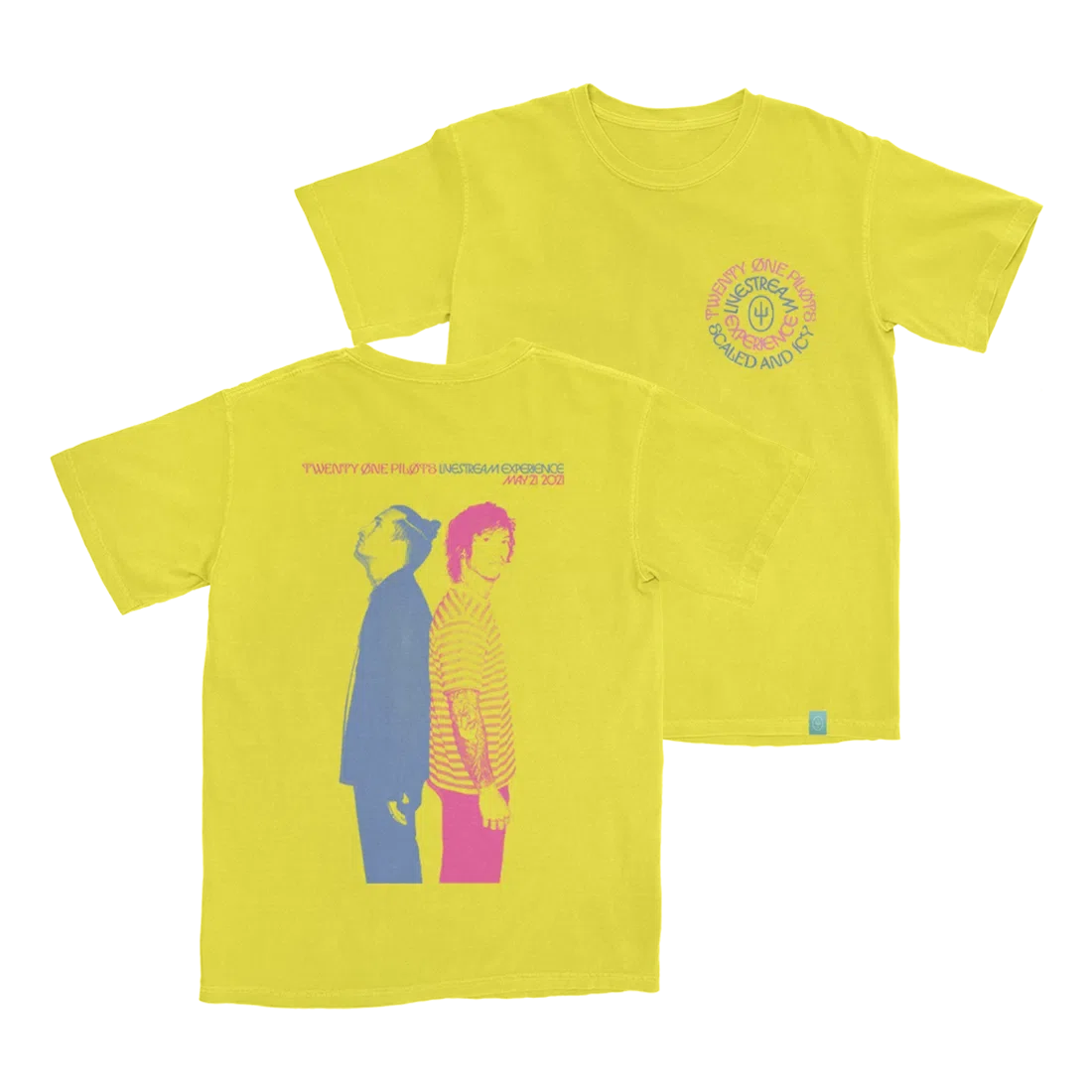 Twenty One Pilots Back 2 Back Yellow T-Shirt