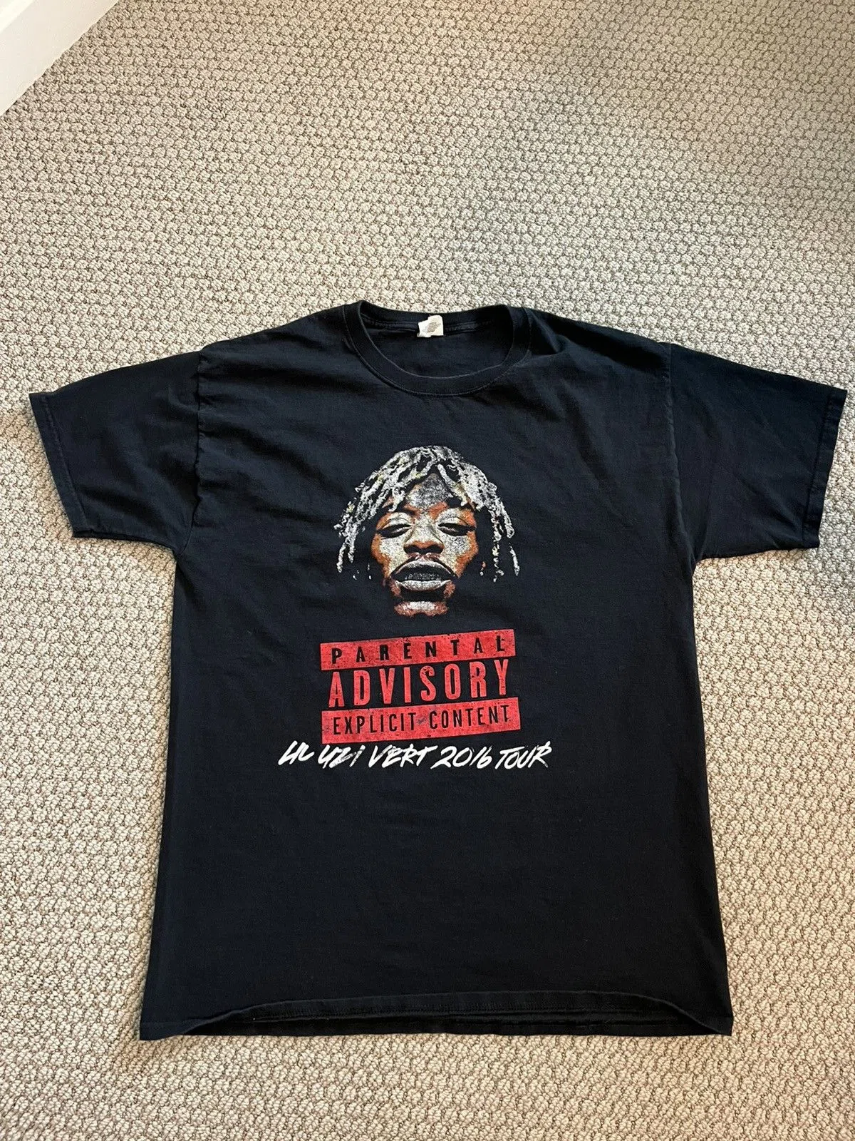 Lil Uzi Vert 2016 Tour Portrait T-Shirt — Black