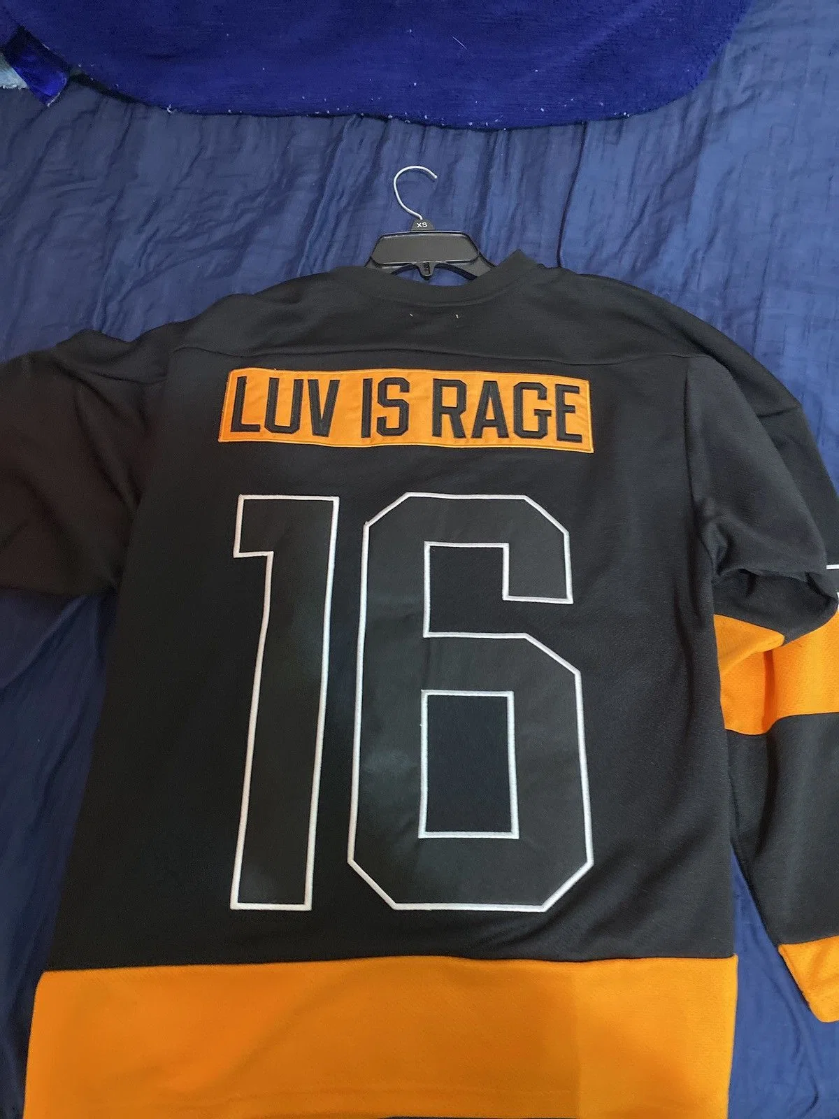 Lil Uzi Vert Luv Is Rage ’16 Hockey Jersey — Black/Orange