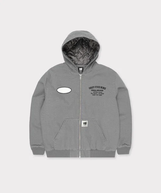 G59 Records G59 Lined Canvas Work Jacket (Grey)